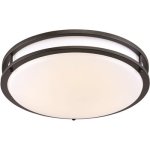 13.5 in. Oil Rubbed Bronze Low-Profile LED Ceiling Light