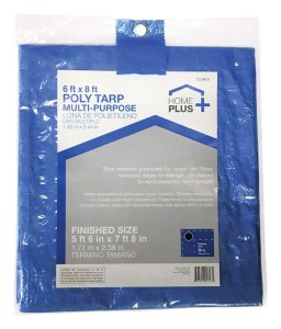 6 ft. W x 8 ft. L Light Duty Polyethylene Tarp Blue