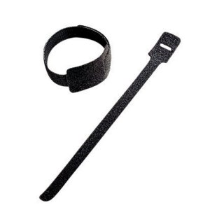 8 in. L Black Hook and Loop Fastener 50 pk