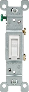 15 amps Single Pole Toggle AC Quiet Switch White 1 pk