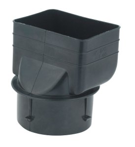 (image for) 4 x 4.25 x 3 in. D Barb Polyethylene Downspout Adapter 1 pk