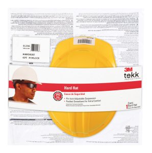 Polyethylene 4-Point Ratchet Safety Hard Hat Yellow 1 pk