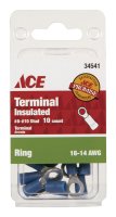 Insulated Wire Ring Terminal Blue 10 pk