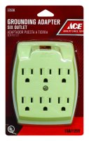 Grounded 6 outlets Adapter 1 pk