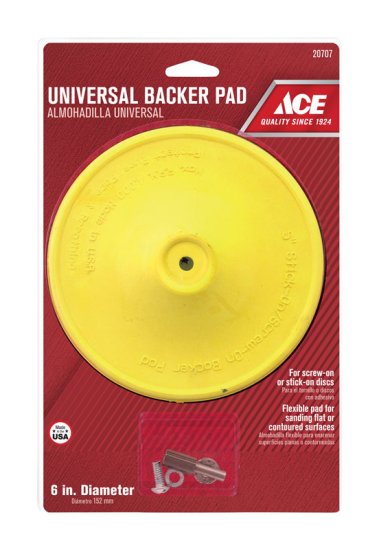 6 in. Dia. Plastic Backing Pad 1/4 in. 3000 rpm 1 pc.