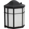 (image for) Black Incandescent Wall Lantern with Photocell