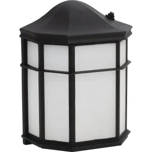 (image for) Black Incandescent Wall Lantern with Photocell