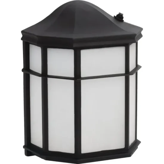 (image for) Black Incandescent Wall Lantern with Photocell