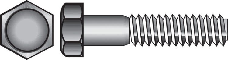 3/8 in. Dia. x 6-1/2 in. L Zinc Plated Steel Hex Bolt 50