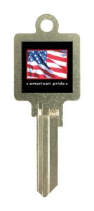 American Pride House/Office Key Blank KW1 - KL0 Single sid