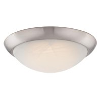 11 in. L Brushed Nickel White Ceiling Light
