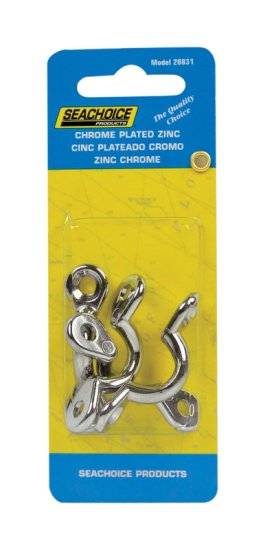 Chrome-Plated Zinc 1-7/8 in. L x 3/8 in. W Eye Straps