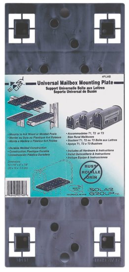 Black Plastic Mailbox Mounting Board .090 Ga