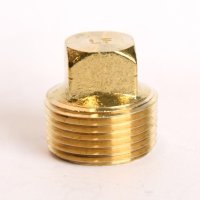 (image for)  3/4 in. MPT Brass Square Head Cored Plug