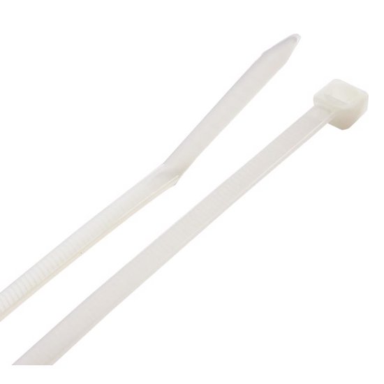 14 in. L White Cable Tie 8 pk