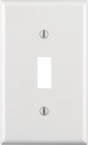 White 1 gang Thermoset Plastic Toggle Wall Plate 1 pk