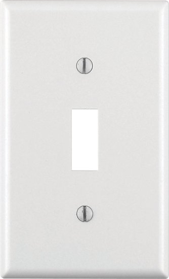 White 1 gang Thermoset Plastic Toggle Wall Plate 1 pk