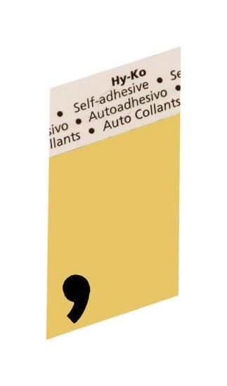 1-1/2 in. Black Aluminum Self-Adhesive Special Character C