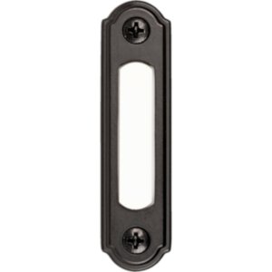 Black Metal Wired Pushbutton Doorbell Lighted