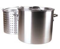 Aluminum Boiling Pot 60 qt. Silver