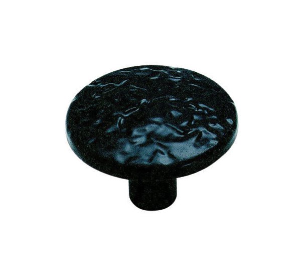 KNOB 1-1/4 COL BLK 2PK