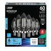 B10 E12 (Candelabra) LED Bulb Daylight 60 Watt Equ