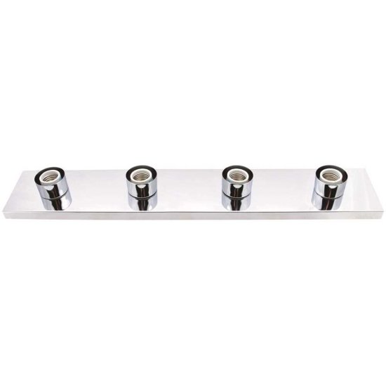 4-Lights Polished Chrome Bath Vanity Light