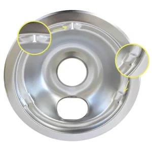 (image for) Drip Pan fits GE Style Chrome 6 in. 6PK