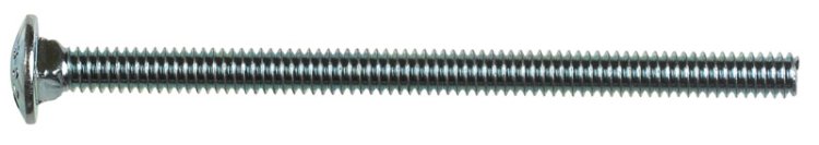 1/4 in. Dia. x 4 in. L Zinc-Plated Steel Carriage Bolt 1