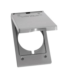 Electric Rectangle Metal 1 gang 30/50 Amp Receptacle Cover