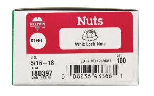 5/16 in. Zinc-Plated Steel USS Whiz Lock Nut 100 pk