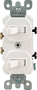 15 amps Single Pole Toggle Switch White 1 pk Duplex Switch White
