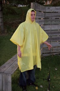 Yellow Vinyl Rain Poncho