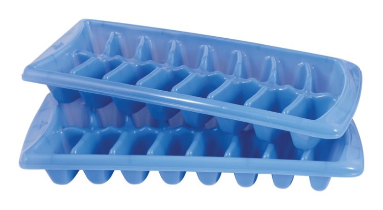 2 in. W x 11 in. L Periwinkle Plastic Ice Cube Trays