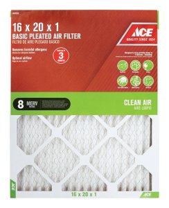 16 in. W x 20 in. H x 1 in. D Merv 8 Pleated Air Filter 12-Pk