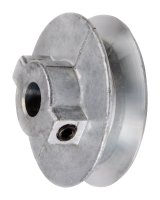 2 1/2 in. Dia. Zinc Single V Grooved Pulley