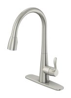 Pull-Down One Handle Brushed Nickel Kitchen Faucet
