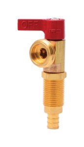 1/2 in. PEX Barb T Brass Washing Machine Valve - Red