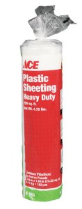 Plastic Sheeting 4 mil x 10 ft. W x 25 ft. L Polyethylene Cl