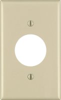Ivory 1 gang Thermoset Plastic Outlet Wall Plate 1 pk