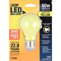 A19 E26 (Medium) LED Bulb Yellow 60 Watt Equivalen