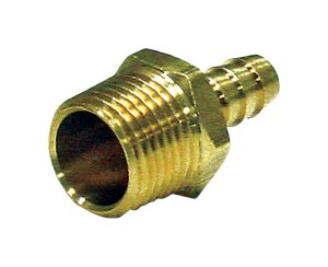 Brass 5/8 in. Dia. x 1/2 in. Dia. Adapter Yellow 1 pk