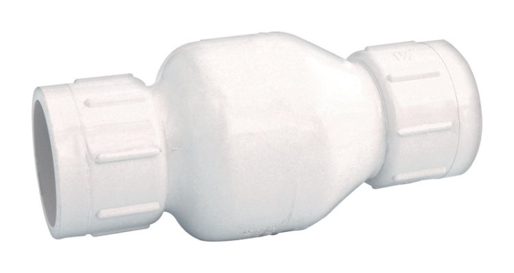 1 in. Dia. x 1 in. Dia. Plastic Spring Loaded Check Valve