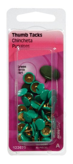 Green Push Pins 40 pk