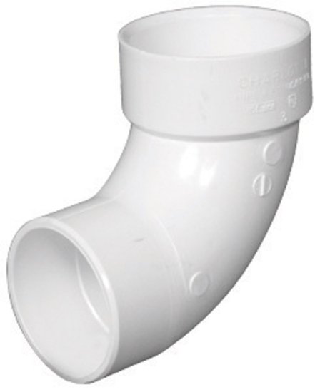 Schedule 40 2 in. Hub x 2 in. Dia. Spigot PVC 90