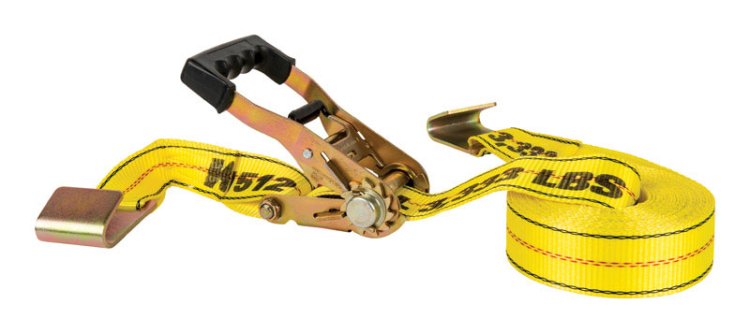 2 in. W x 27 ft. L Yellow Cargo Strap 10000 lb. 1 pk