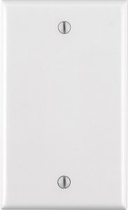 White 1 gang Thermoset Plastic Blank Wall Plate 1 pk