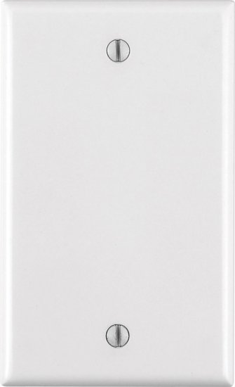 White 1 gang Thermoset Plastic Blank Wall Plate 1 pk