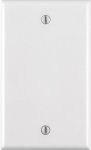 White 1 gang Thermoset Plastic Blank Wall Plate 1 pk