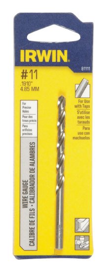 #11 x 3-1/2 in. L High Speed Steel Wire Gauge Bit 1 pc. - Click Image to Close